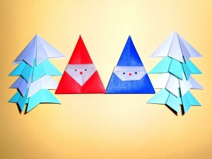 Новогоднее оригами: Дед Мороз